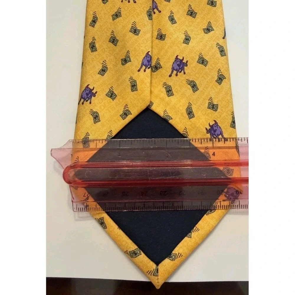 NEW THATCHER SPRING [ MULTI-COLOR ] men's tie 100% Silk Made in USA Bull Wall St